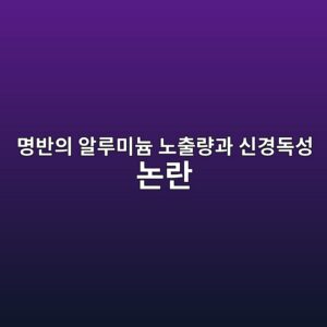 명반의 알루미늄 노출량과 신경독성 논란 1 ebaa85ebb098ec9d98 ec958ceba3a8ebafb8eb8a84 eb85b8ecb69ceb9f89eab3bc ec8ba0eab2bdeb8f85ec84b1 eb85bceb9e80 1788217878
